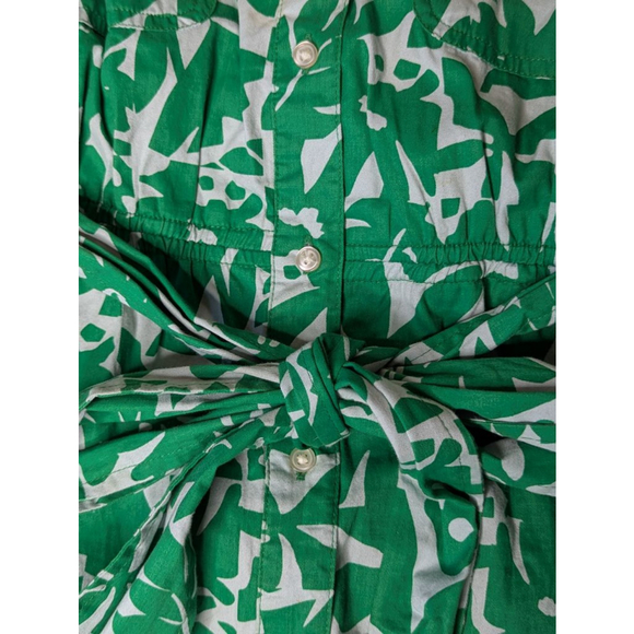 Women's FREE ASSEMBLY Green White Leaf Print Midi Dress L Worn Once - Picture 7 of 11